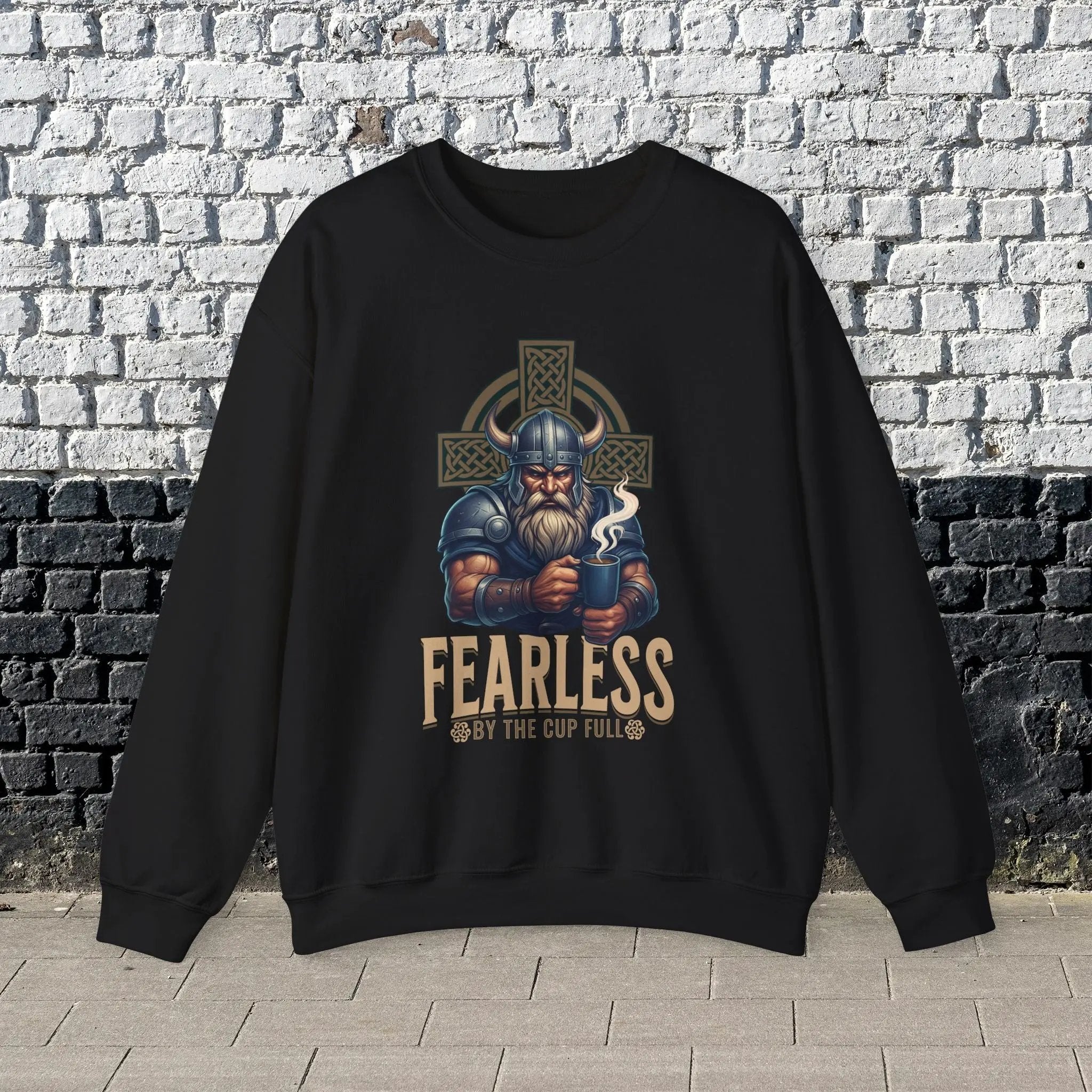 Fearless Viking Coffee Sweatshirt Printify