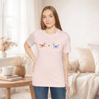 Red White And Blue Butterfly Tee Printify