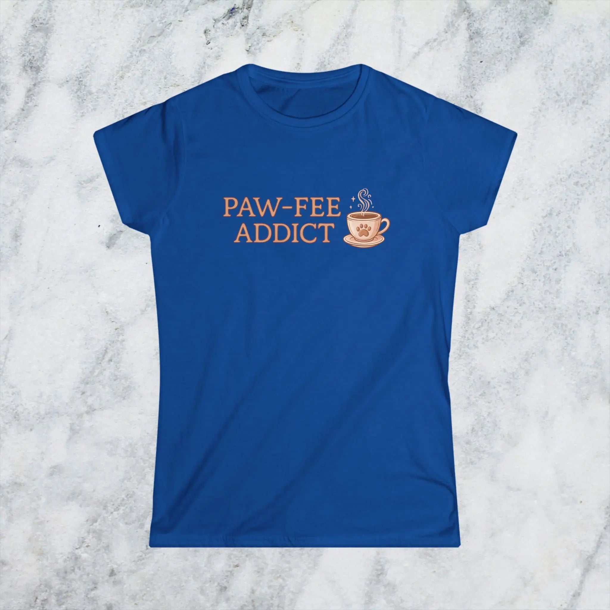 Paw-fee Addict Tee — Cute Coffee & Cat Lovers Shirt Printify