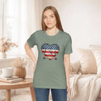 Where My Heart Is T-Shirt — Patriotic Heart Tee Printify