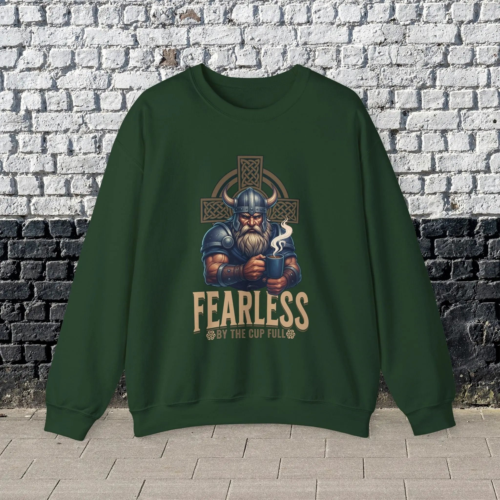 Fearless Viking Coffee Sweatshirt Printify