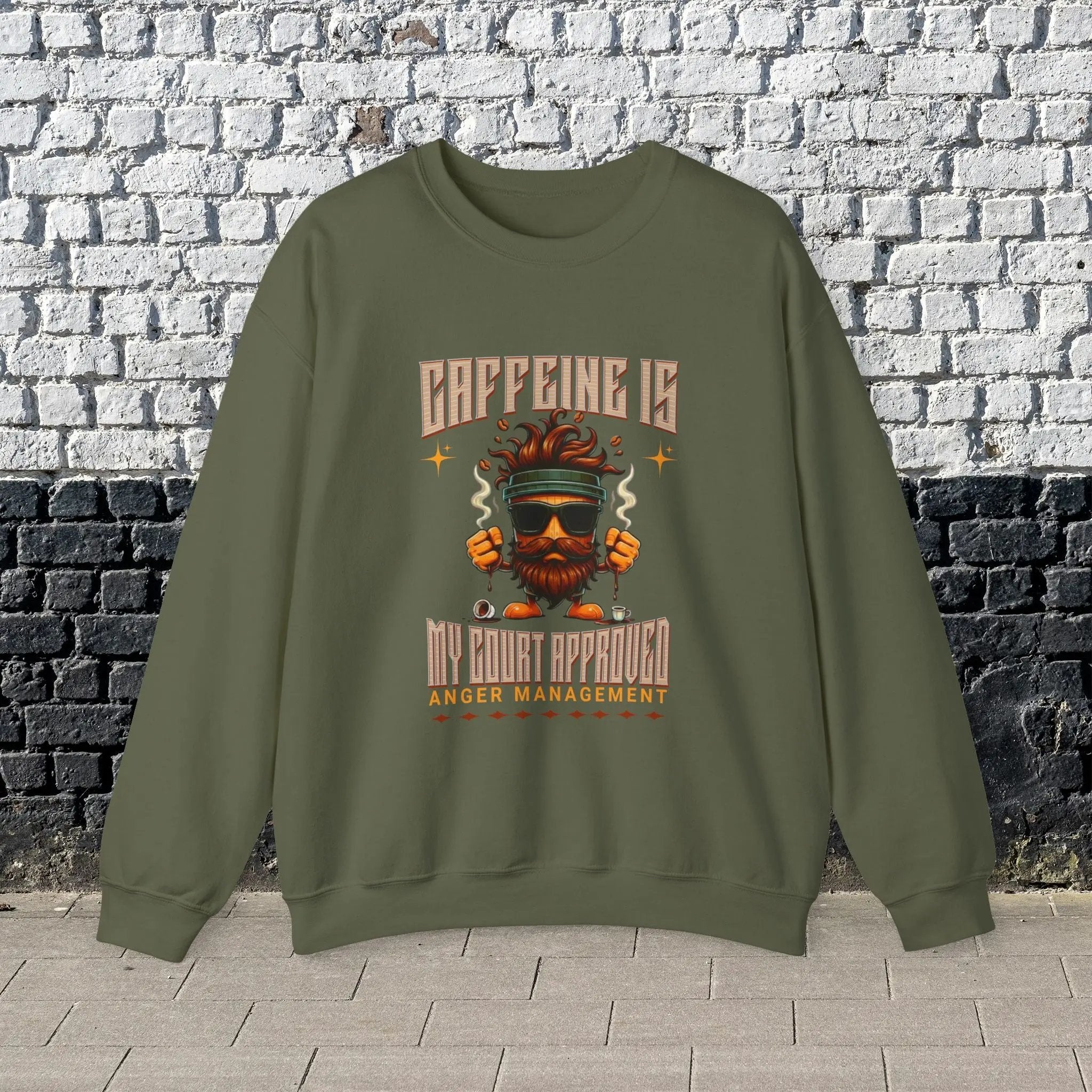 Anger Management Sweatshirt - Funny Coffee Togo Cup Perfect Gifts For Him Printify