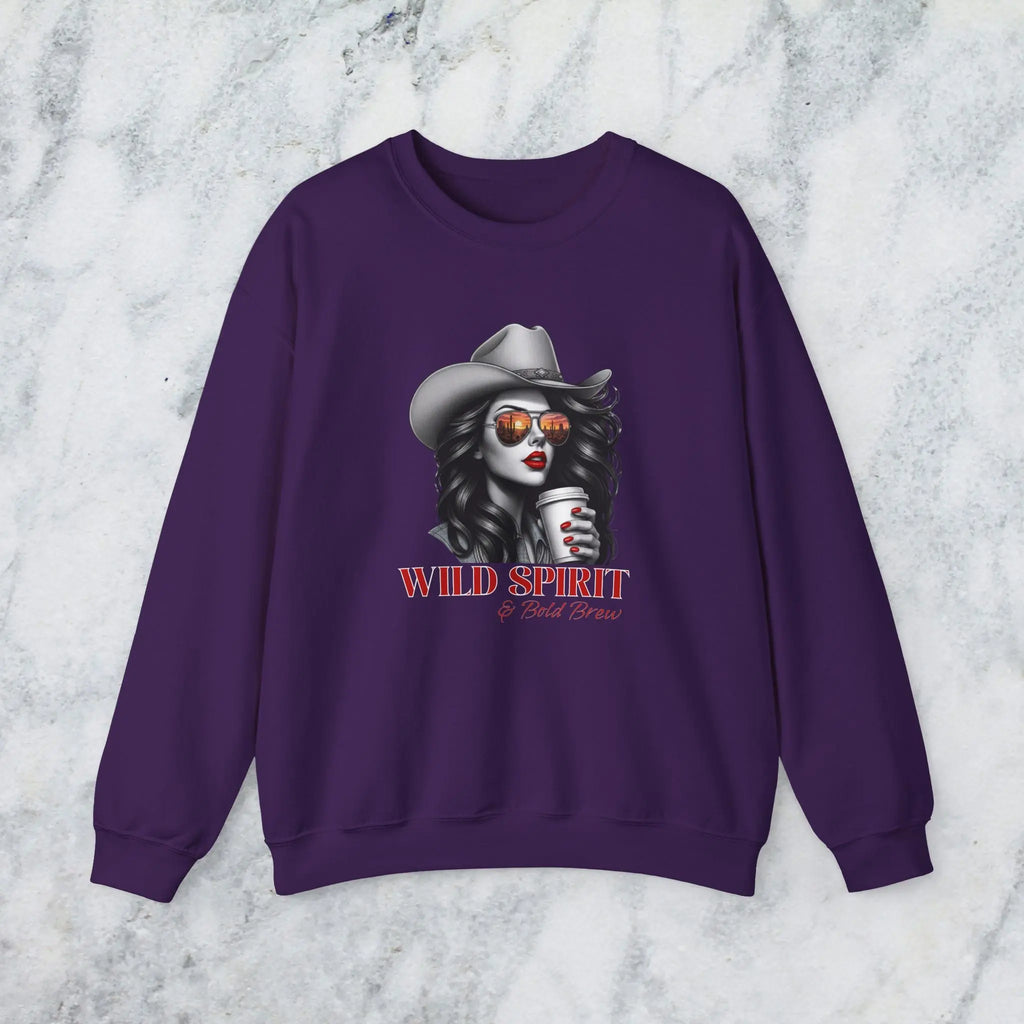 Wild Spirit Sweatshirt — Cowboy Cowgirl Graphic 'Wild Spirit' Printify