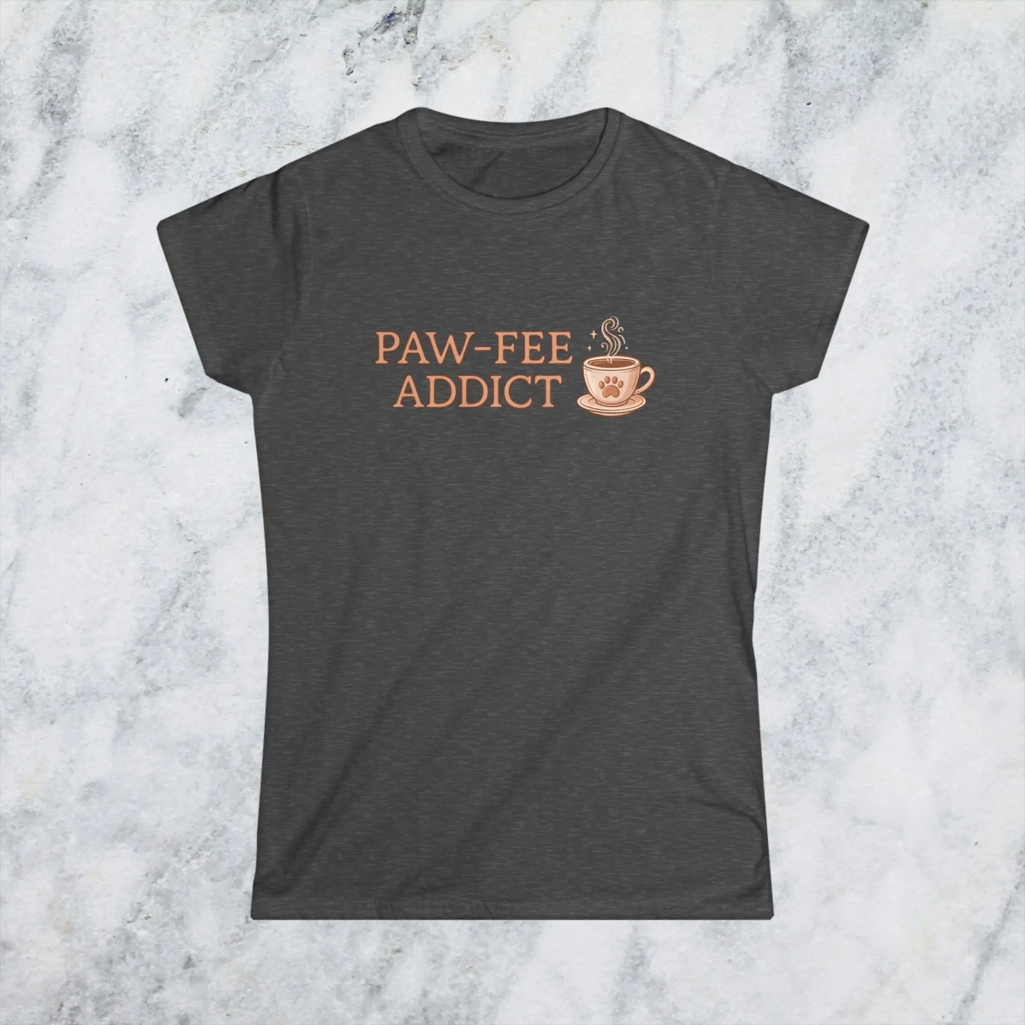 Paw-fee Addict Tee — Cute Coffee & Cat Lovers Shirt Printify