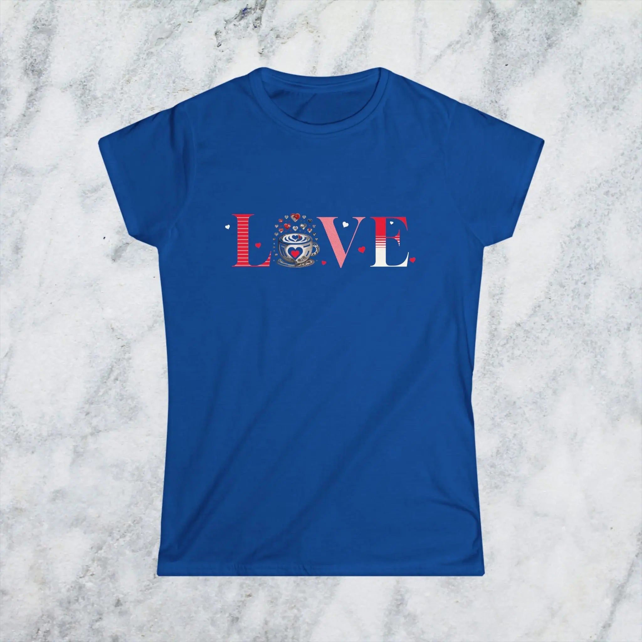 Coffee Love T-Shirt – “LOVE” with Coffee Cup Design - Boldly Bitter Company