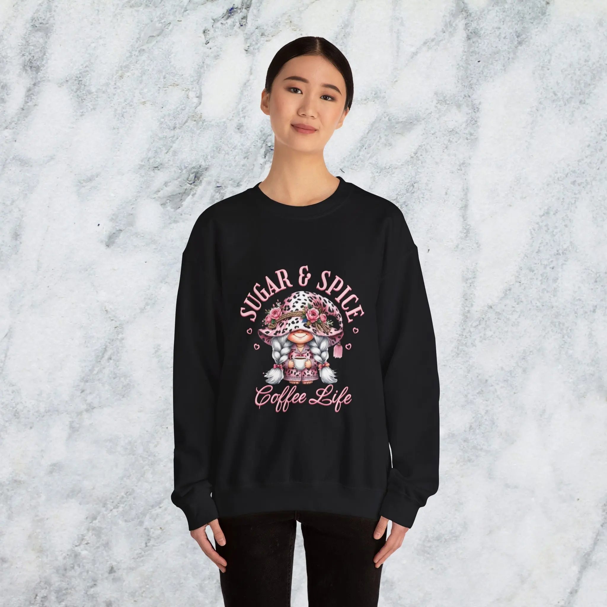 Sugar & Spice Sweatshirt | Cozy and Comfy Gift for Coffee Lovers Printify