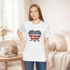Where My Heart Is T-Shirt — Patriotic Heart Tee Printify