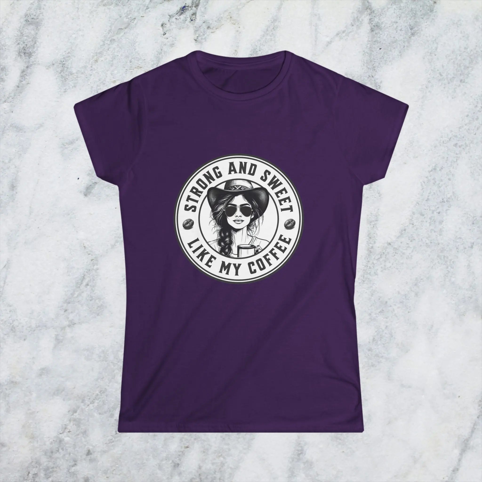 Sweet and Strong T-Shirt – Funny Coffee Lover Tee for Women, Empowering Caffeine Queen Shirt, Bold Morning Gift Idea Printify