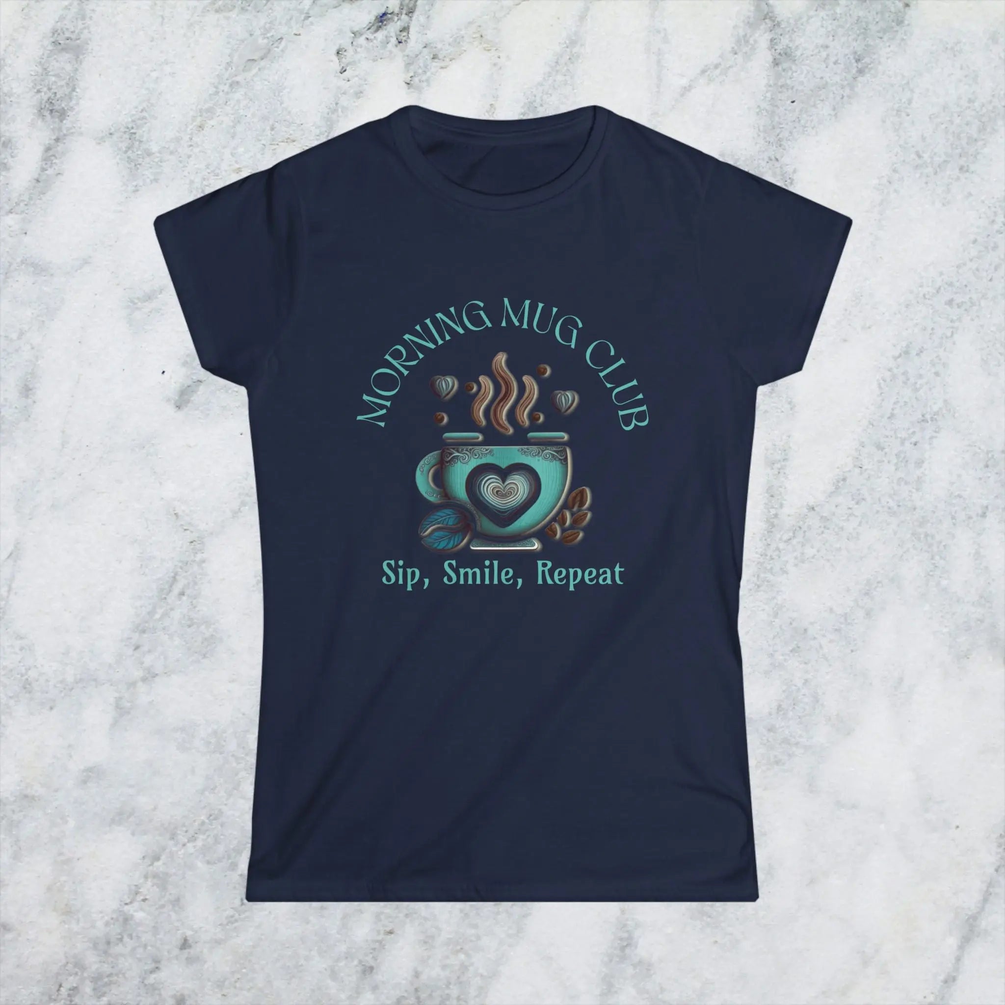 Sip Smile Repeat T-shirt - Morning Mug Club Collection Printify