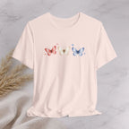Red White And Blue Butterfly Tee Printify