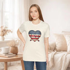 Where My Heart Is T-Shirt — Patriotic Heart Tee Printify