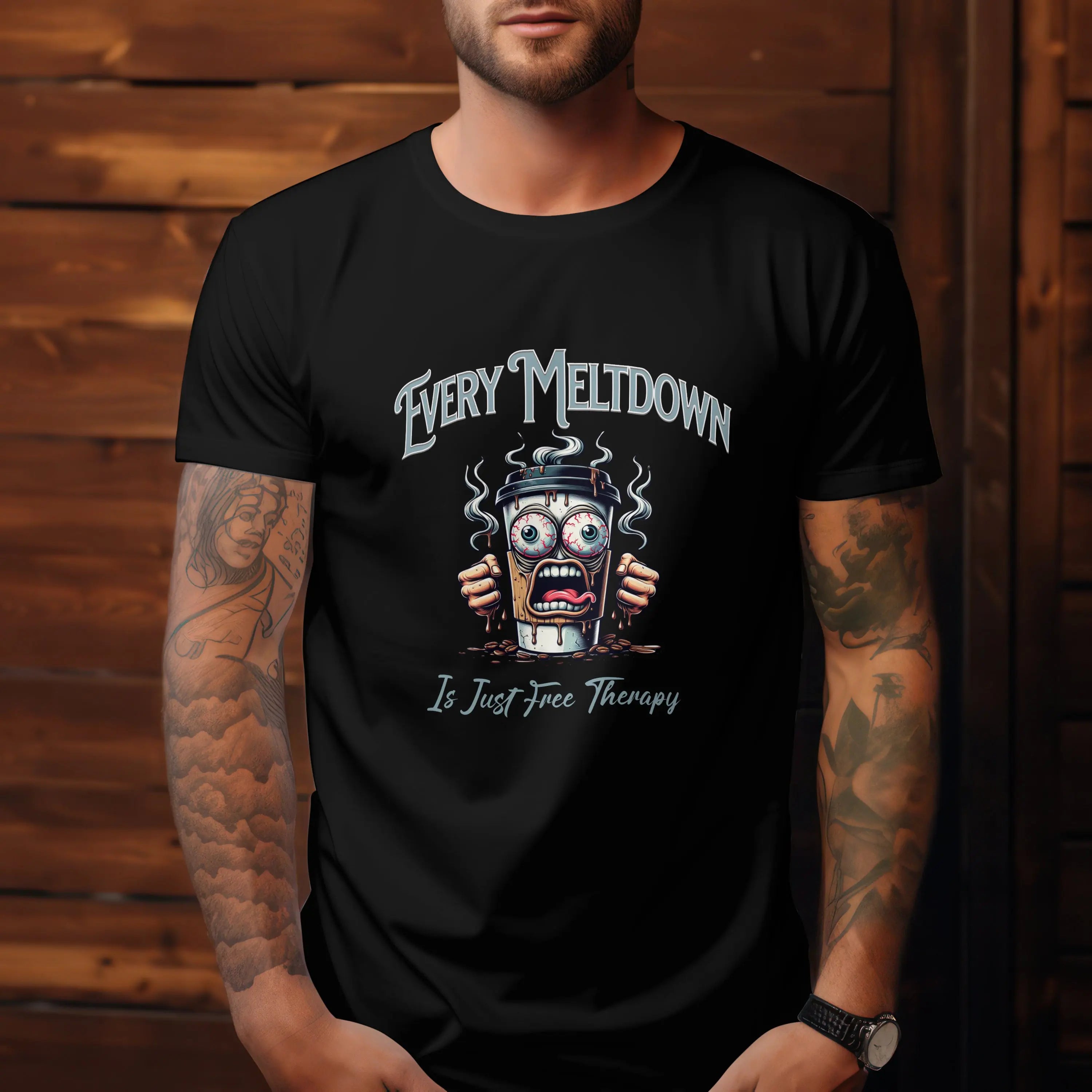 Therapy Coffee Cup T-shirt Printify