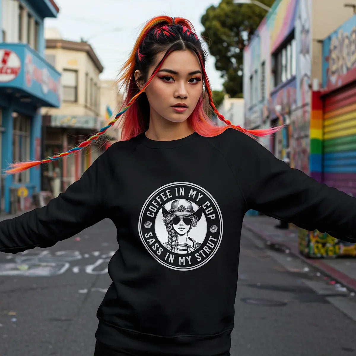 Sass In My Strut Sweatshirt - Cute Sassy Western Cowgirl Top Printify