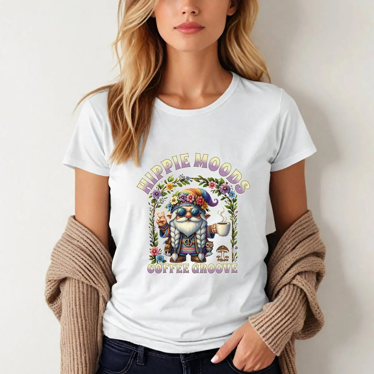 Hippie Moods Coffee Grove Tee Printify