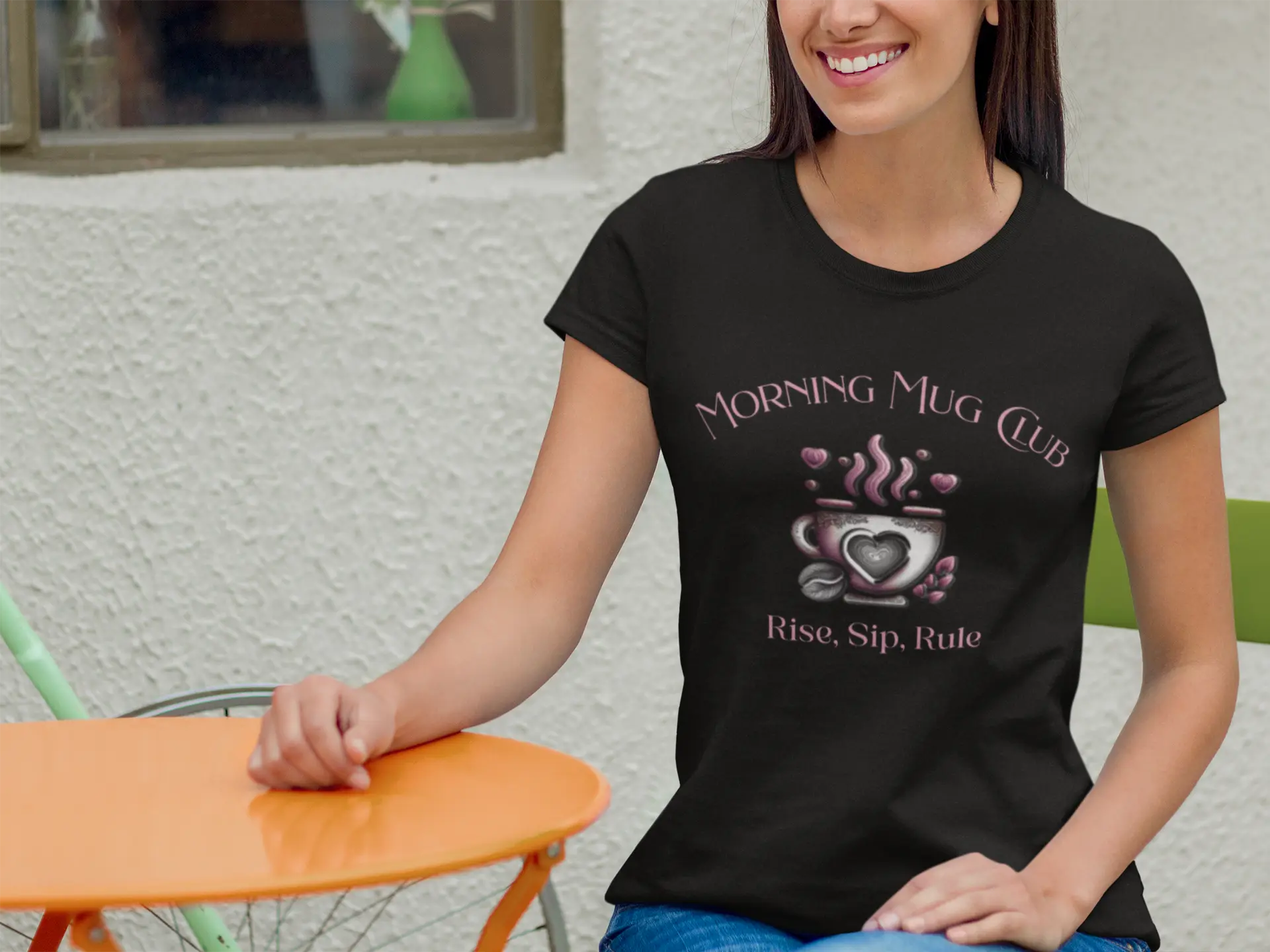 Rise Sip Rule T-shirt- Morning Mug Club Collection - Boho Morning Mug Club T-Shirt Printify