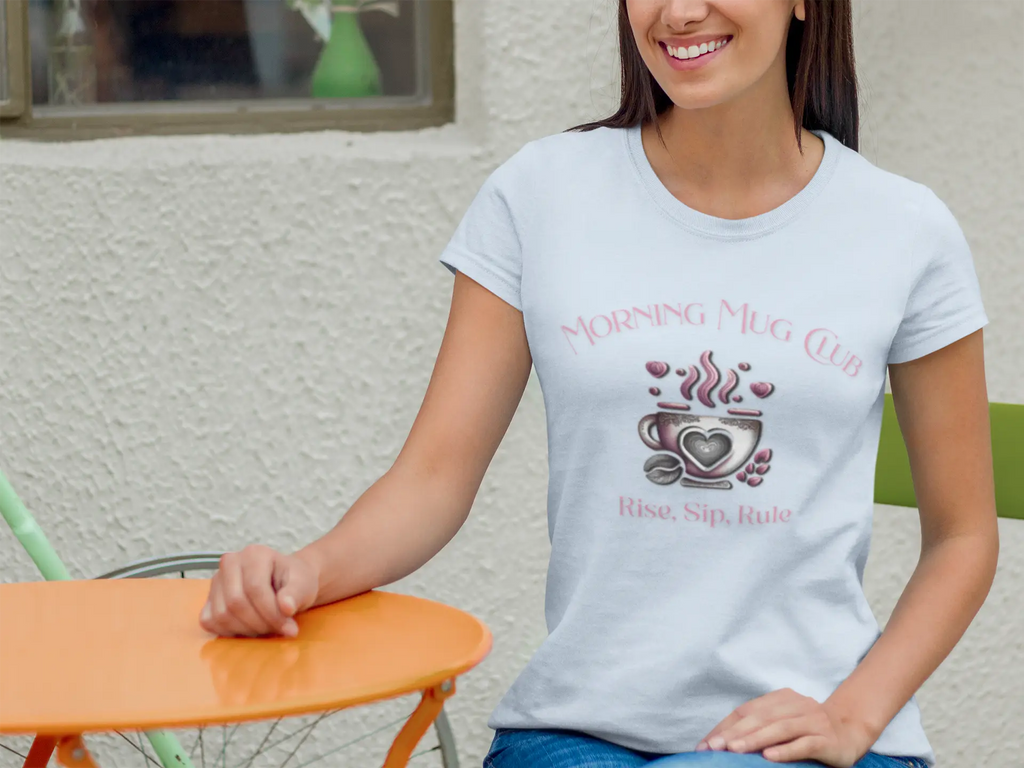 Rise Sip Rule T-shirt- Morning Mug Club Collection - Boho Morning Mug Club T-Shirt Printify