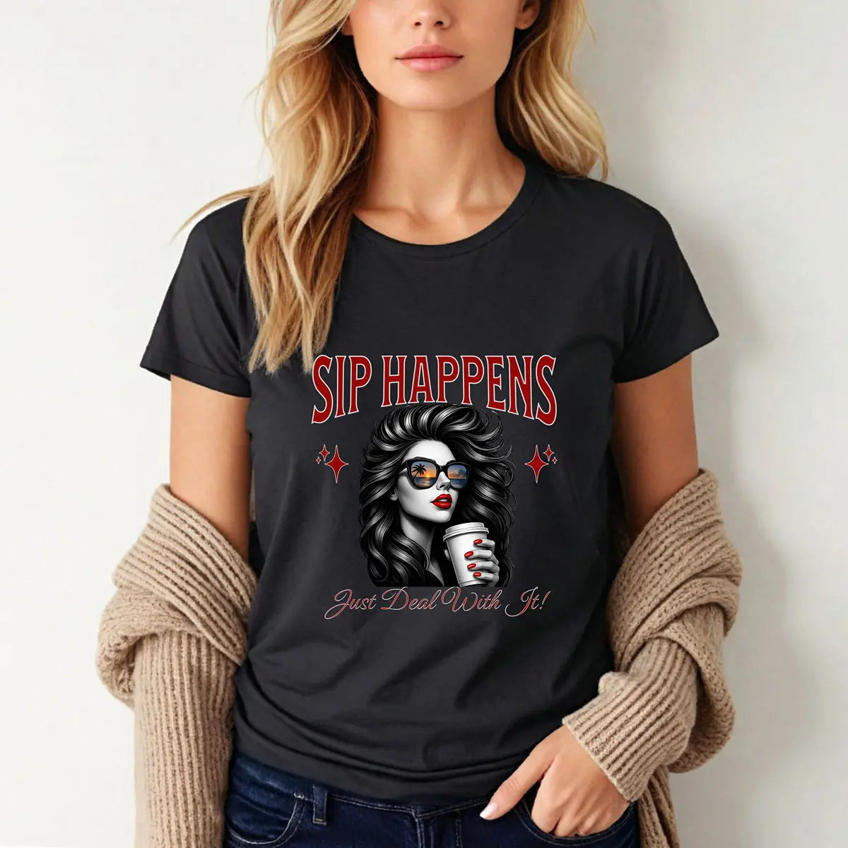 Deal with it t-shirt Printify