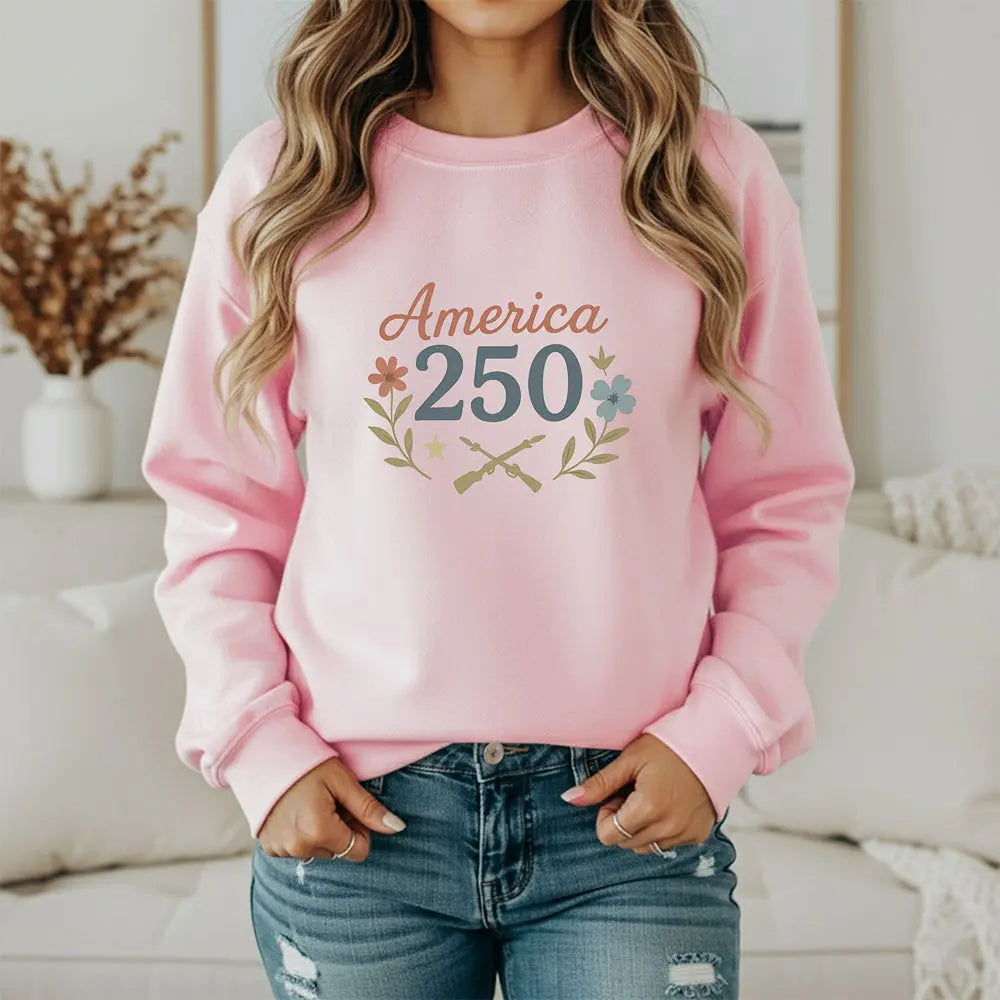 America 250 Sweatshirt – Patriotic 250th Anniversary Pullover Printify