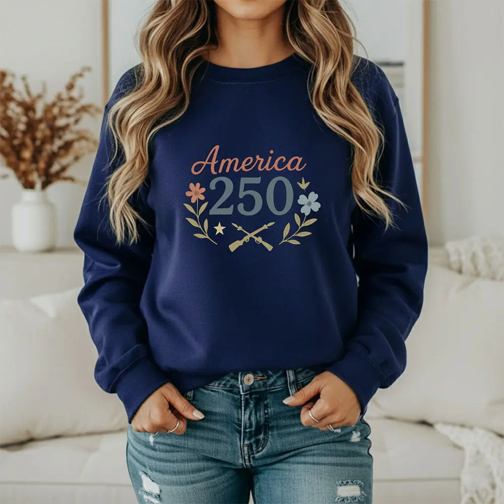 America 250 Sweatshirt – Patriotic 250th Anniversary Pullover Printify