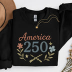 America 250 Sweatshirt – Patriotic 250th Anniversary Pullover Printify