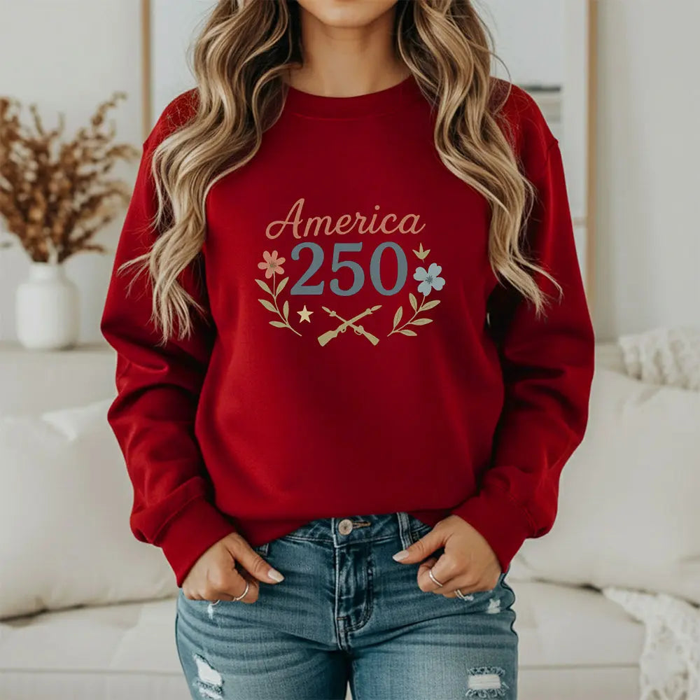 America 250 Sweatshirt – Patriotic 250th Anniversary Pullover Printify
