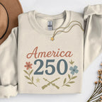 America 250 Sweatshirt – Patriotic 250th Anniversary Pullover Printify