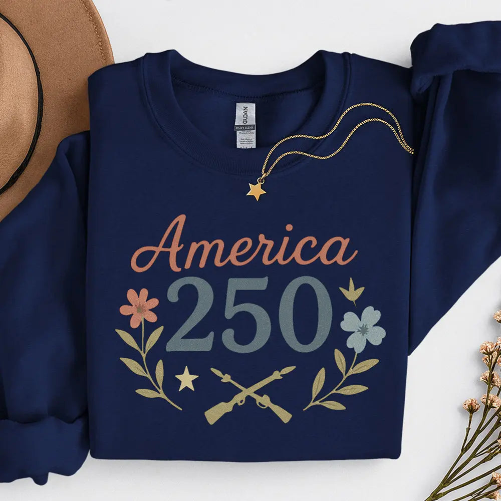 America 250 Sweatshirt – Patriotic 250th Anniversary Pullover Printify