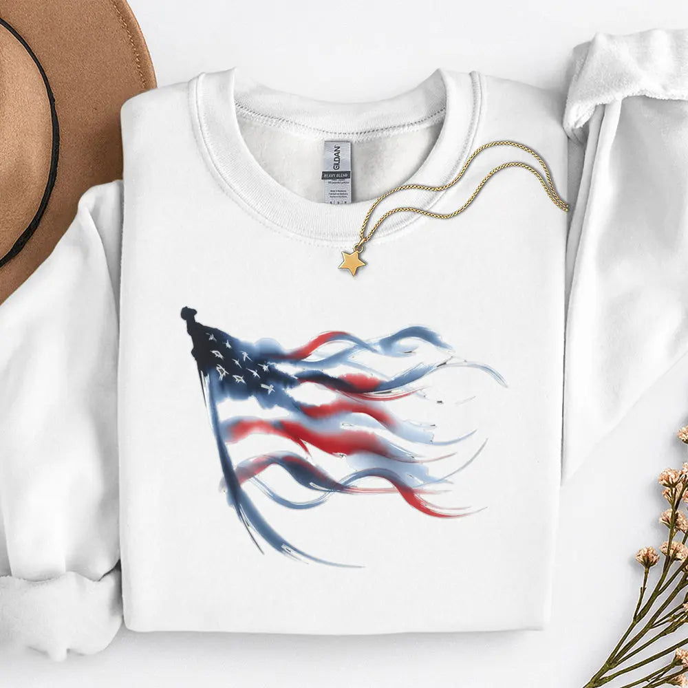 American Flag Sweatshirt Printify