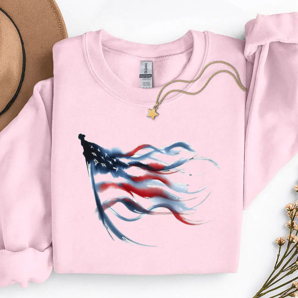 American Flag Sweatshirt Printify