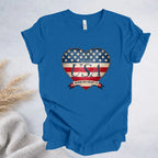 Where My Heart Is T-Shirt — Patriotic Heart Tee Printify