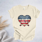 Where My Heart Is T-Shirt — Patriotic Heart Tee Printify