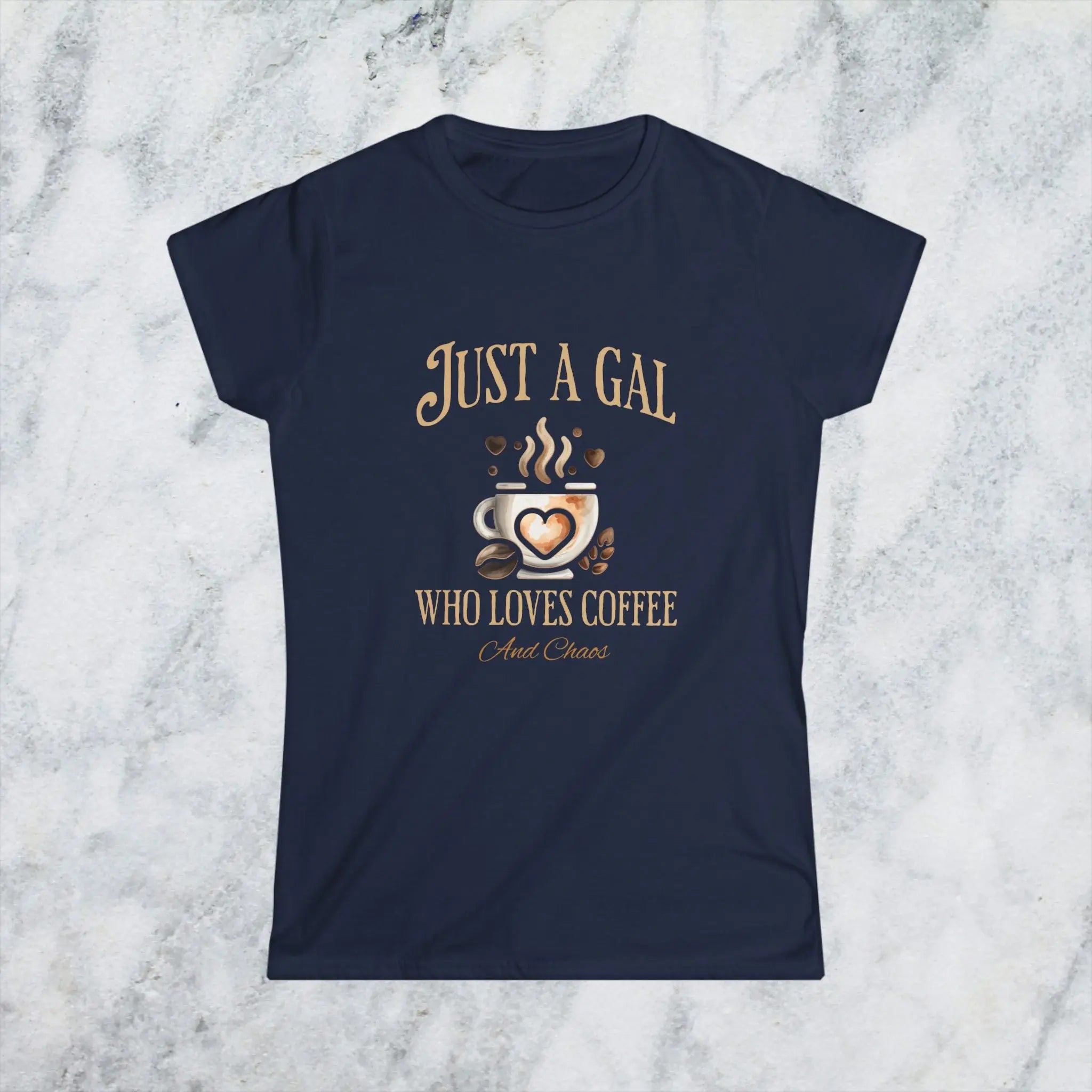 Just a Gal T-shirt - Who Loves Coffee - Boho Style Coffee Gal T-shirt Printify