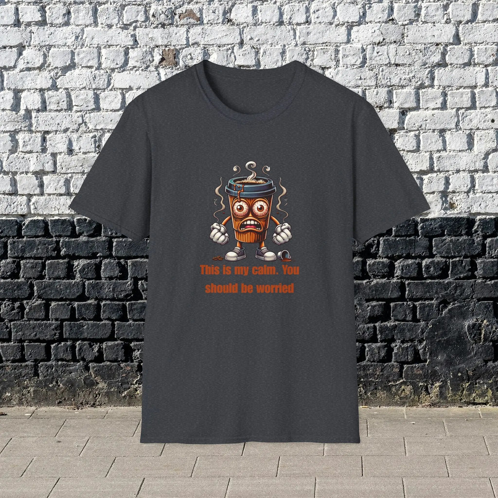 This Is My Calm You Should Be Worried Shirt – Funny Coffee Lover T-Shirt, Caffeine Addict Tee, Sarcastic Humor Gift for Him Printify
