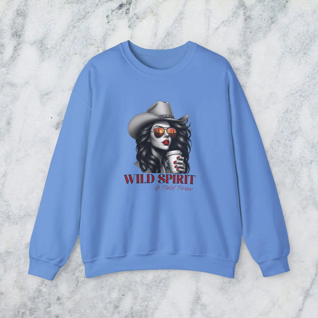 Wild Spirit Sweatshirt — Cowboy Cowgirl Graphic 'Wild Spirit' Printify