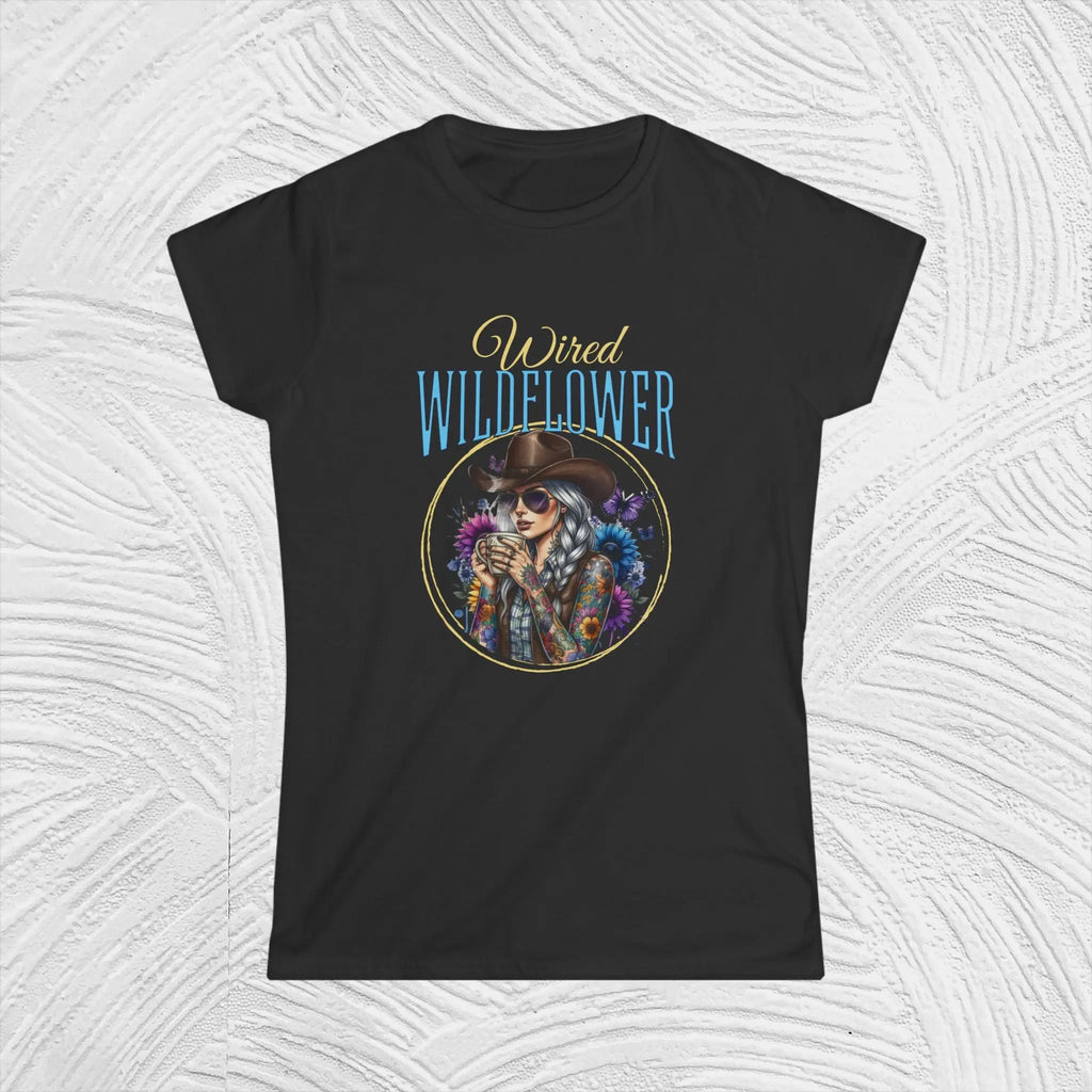 Wired Wildflower T-Shirt – 'Wildflower' Boho Western Tee for Women Printify