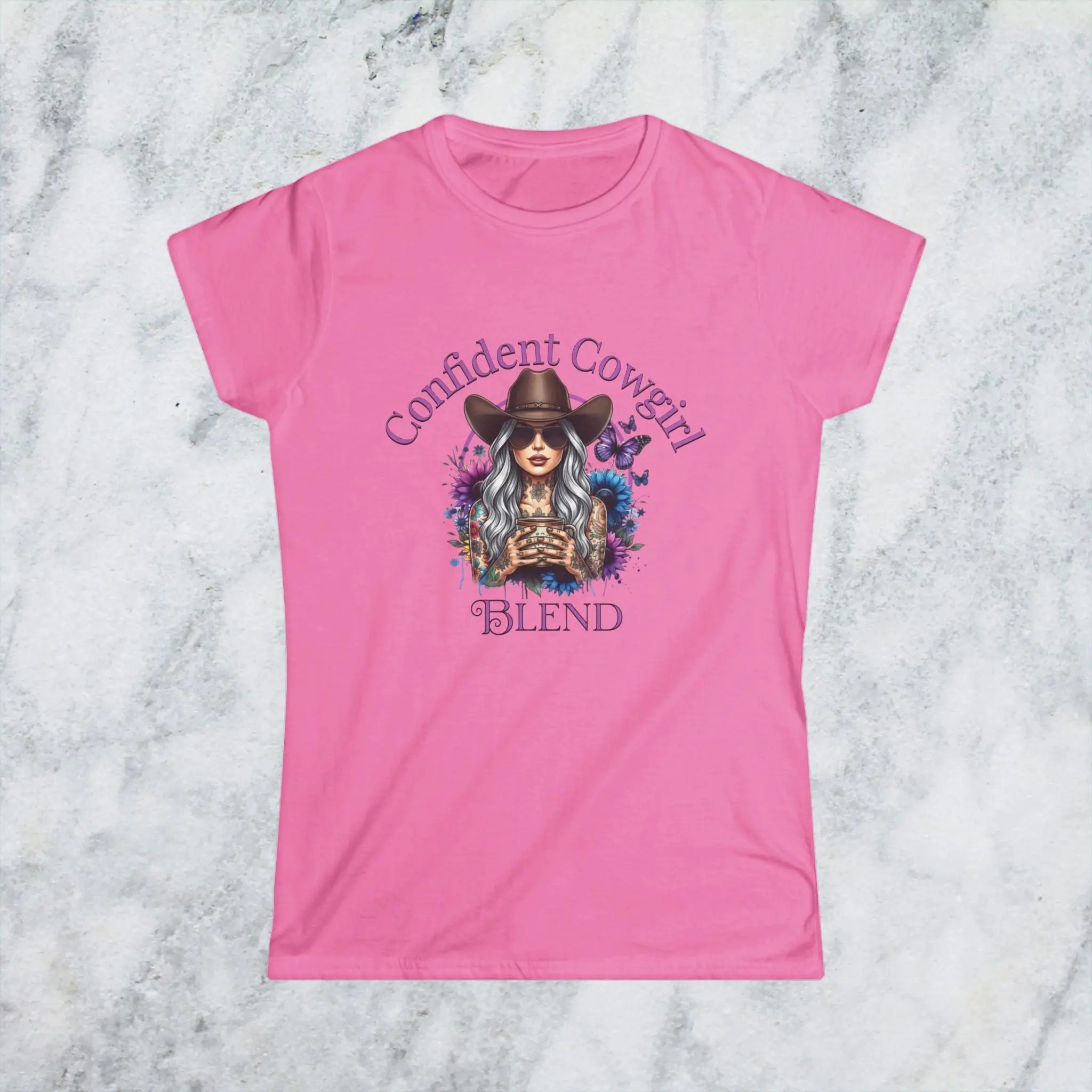 Confident Cowgirl Tee — Women's Graphic Western Coffee Shirt Printify