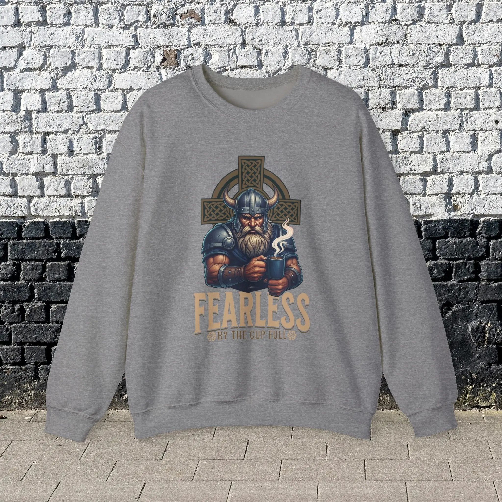 Fearless Viking Coffee Sweatshirt Printify