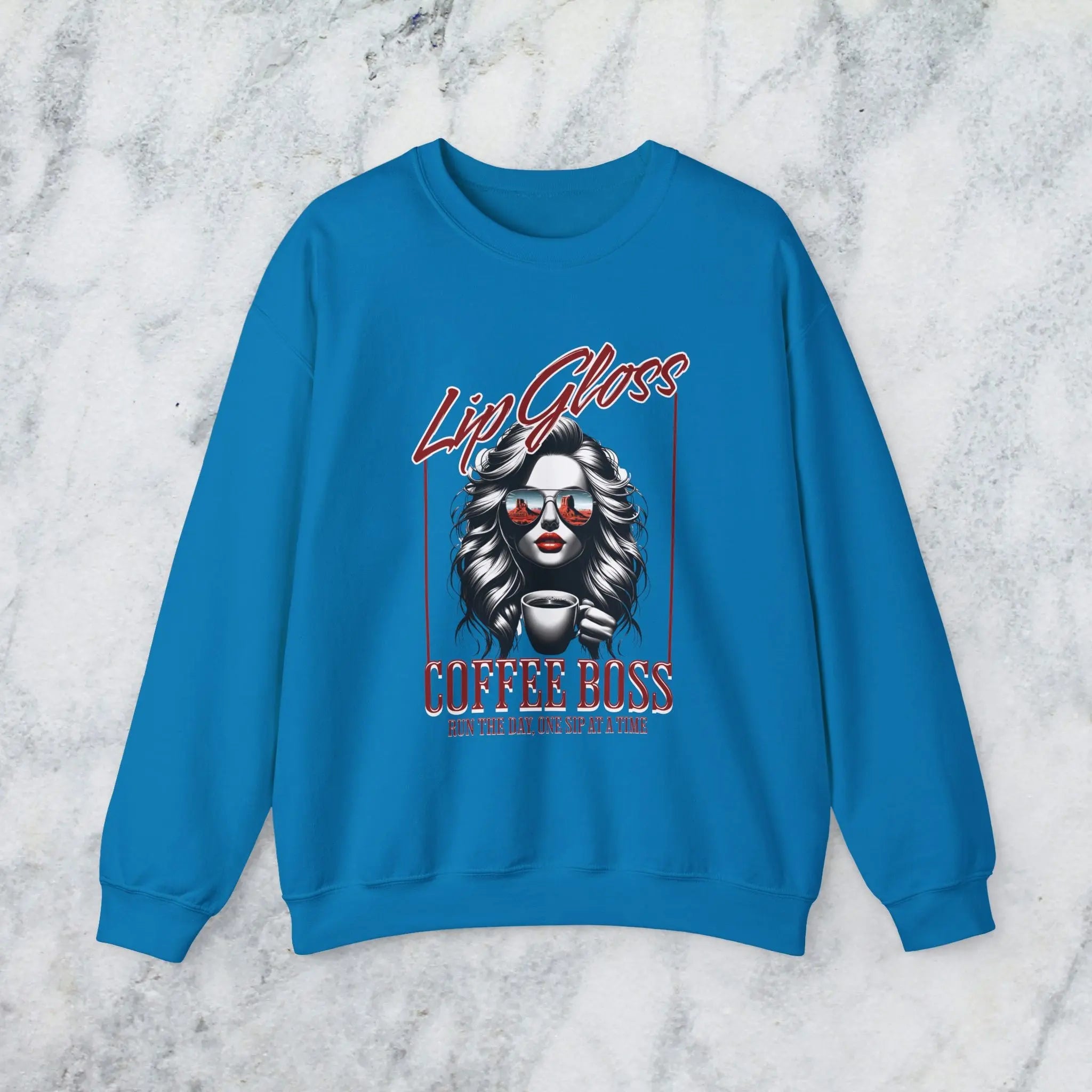 Lip Gloss Coffee Boss Sweatshirt Printify