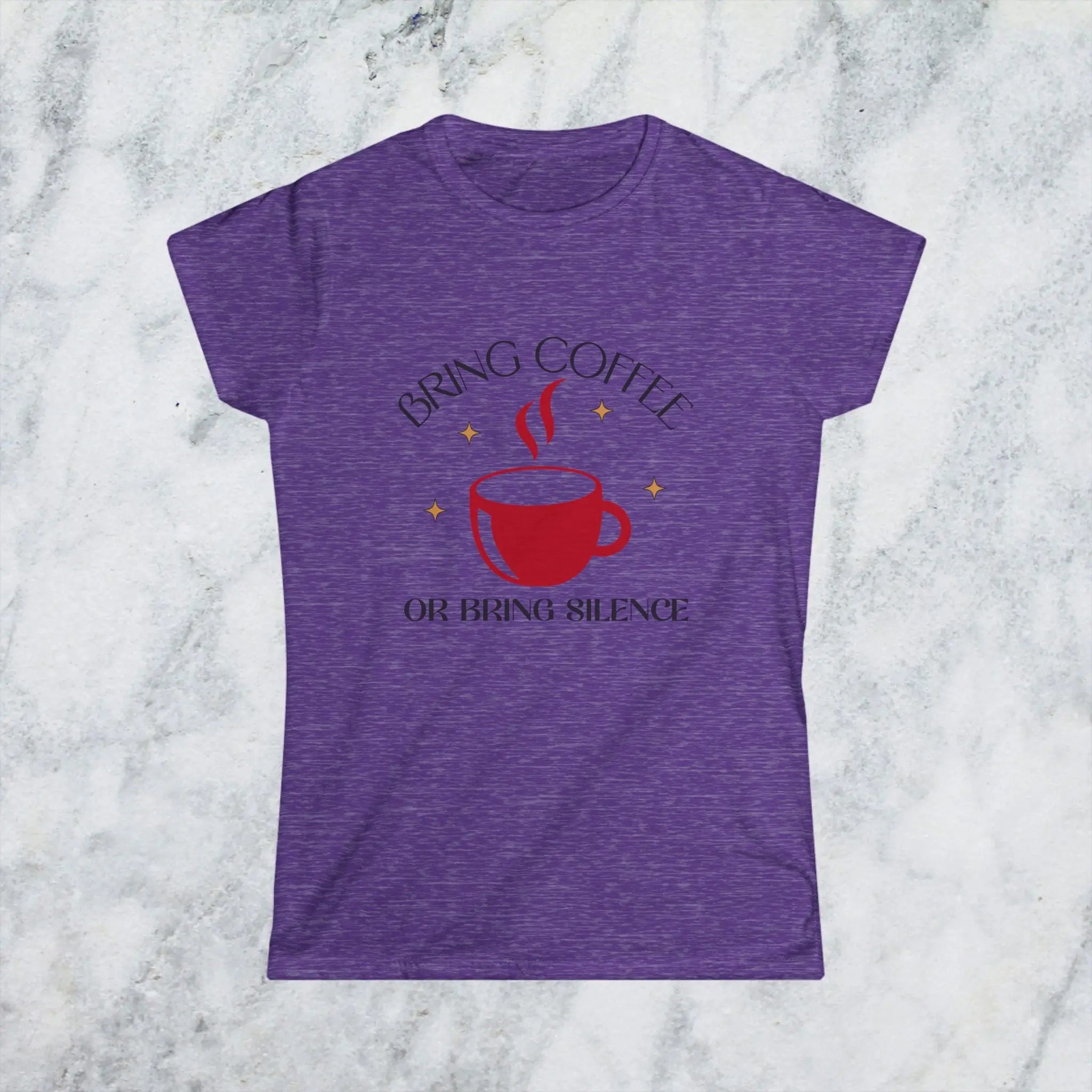 Bring Coffee Tee - Bring Silence T-Shirt – Funny Coffee Cup Graphic Tee Printify