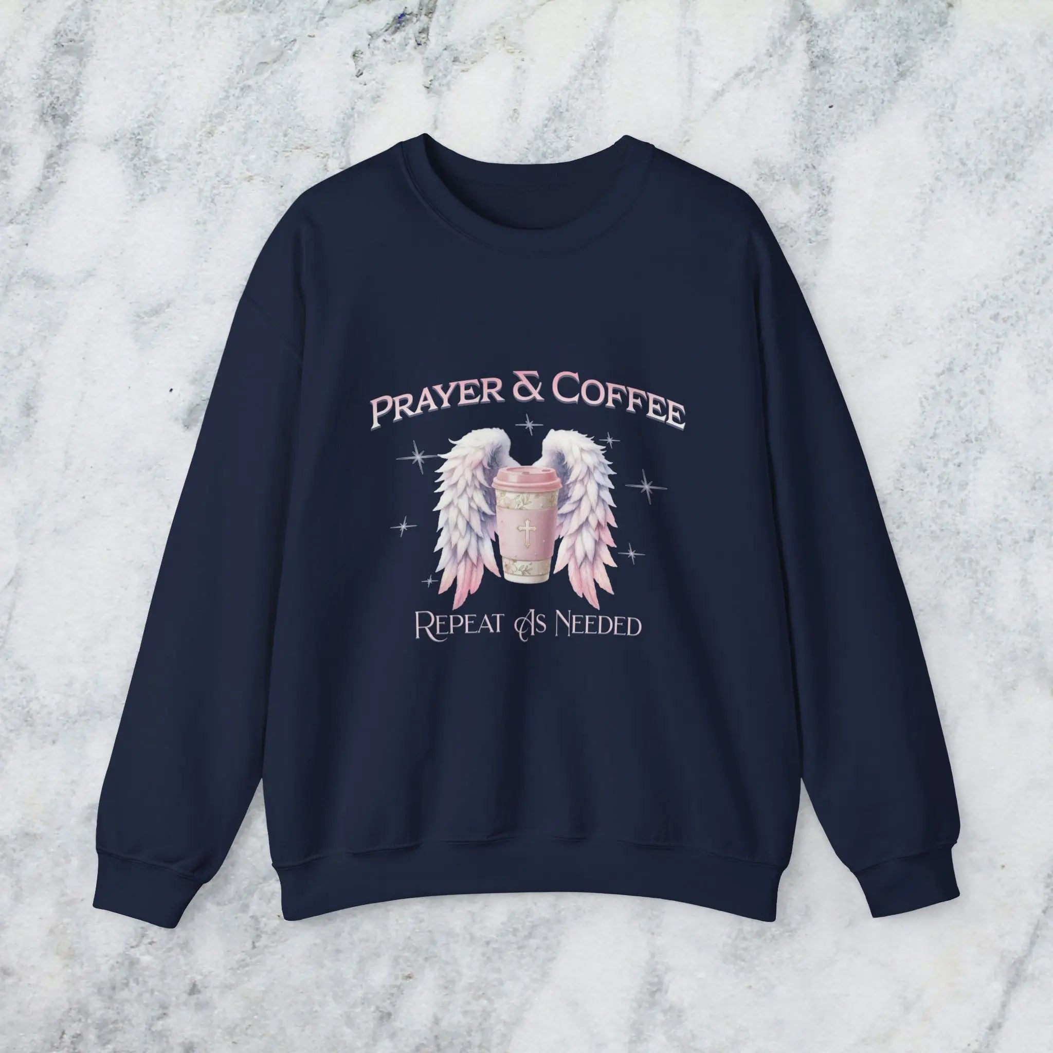 Prayer & Coffee Sweatshirt | Unisex Crewneck | Cozy Gift for Coffee Lovers | Relaxed Fit for Chill Days | Perfect for Holidays & Gatherings - Boldly Bitter Company