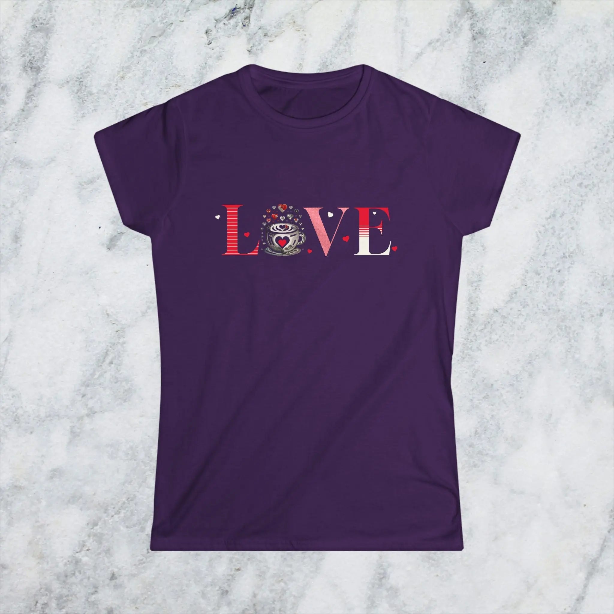 Coffee Love T-Shirt – “LOVE” with Coffee Cup Design - Boldly Bitter Company