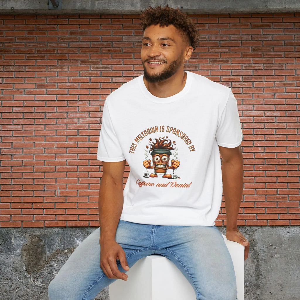 Caffeine and Denial T-Shirt Printify