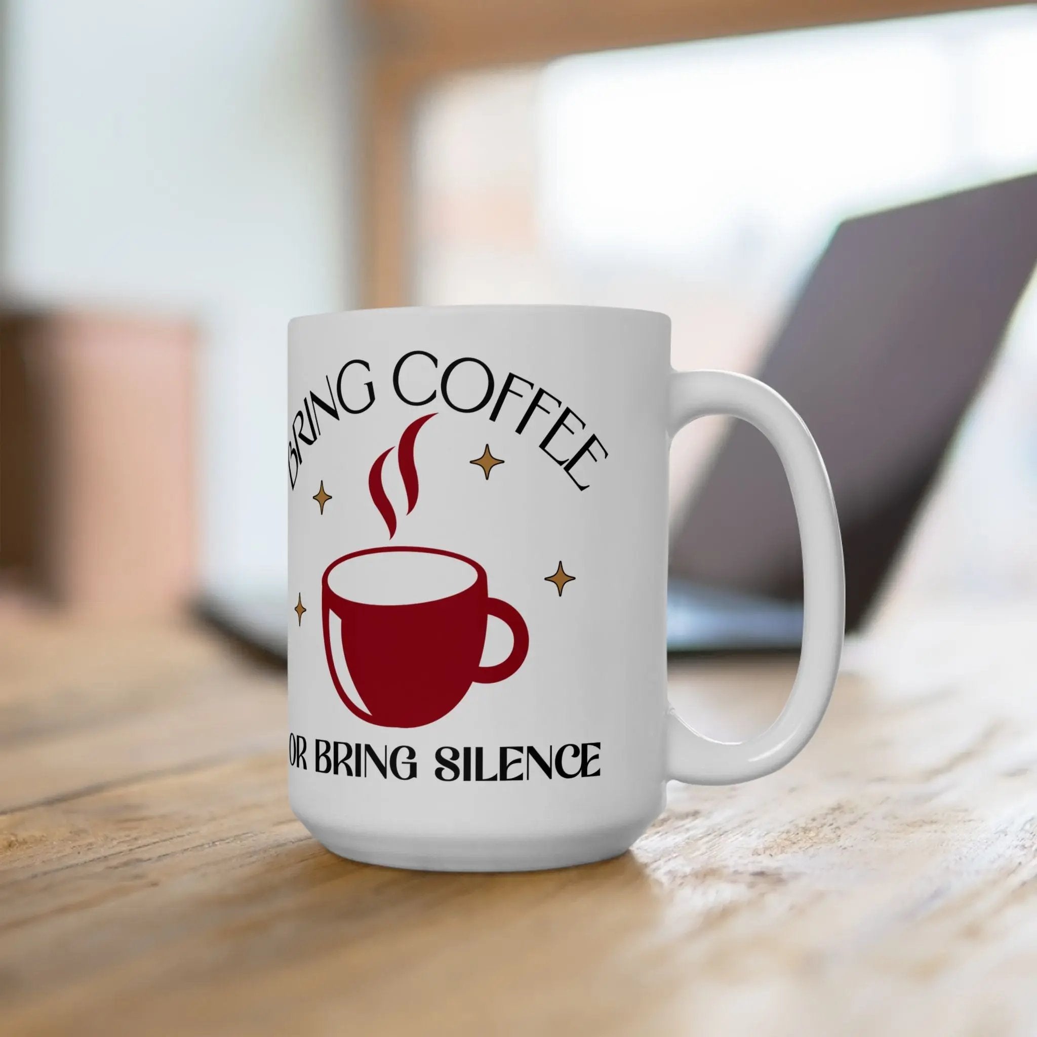Bring Coffee 15 oz Mug - boho style sassy coffee cup Printify