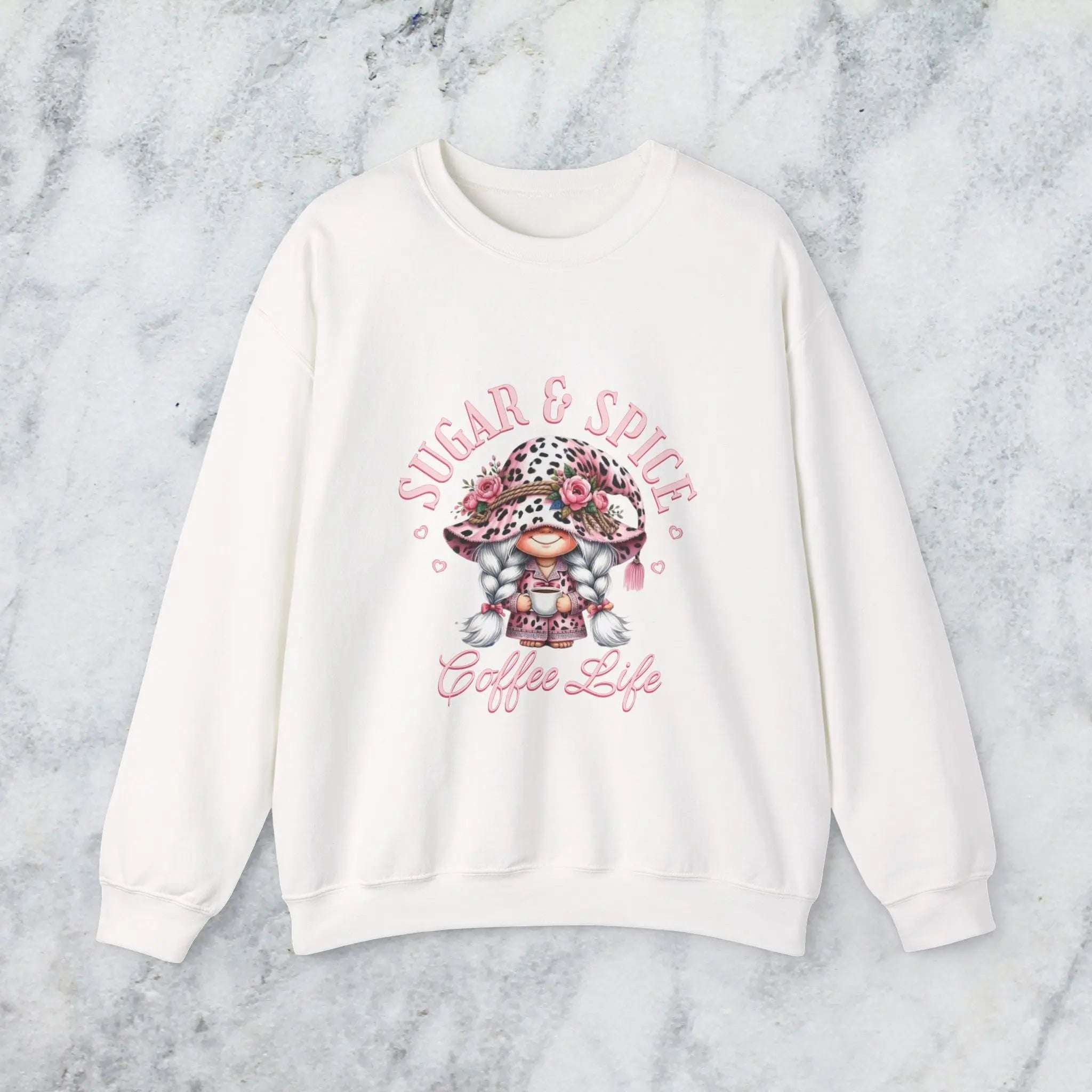 Sugar & Spice Sweatshirt | Cozy and Comfy Gift for Coffee Lovers Printify